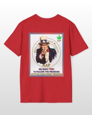 puff it up for freedom aap original we want you to follow the program 2 sided tee