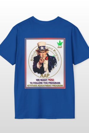 puff it up for freedom aap original we want you to follow the program 2 sided tee