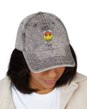 vintage embroidered smile cap retro stoner vibe hat
