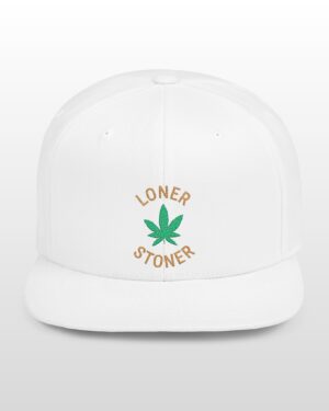 loner stoner flat bill snapback cap
