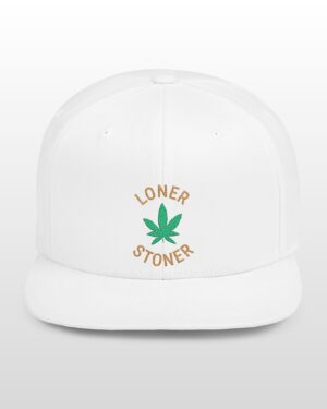 loner stoner flat bill snapback cap