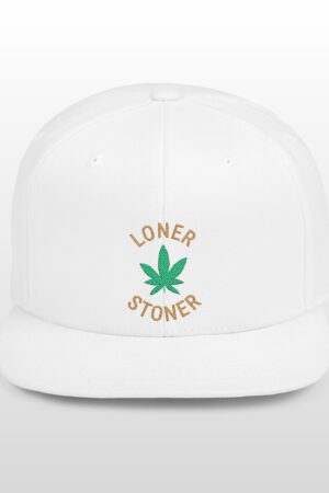 loner stoner flat bill snapback cap