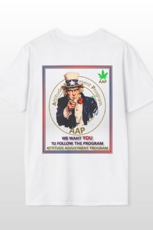 puff it up for freedom aap original we want you to follow the program 2 sided tee