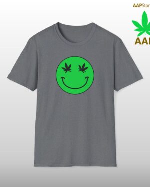 follow the program aap original green smiley face 420 tee