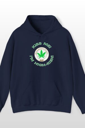 kiss me i'm highrish stoner hoodie
