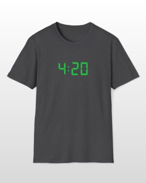 420 digital clock tee