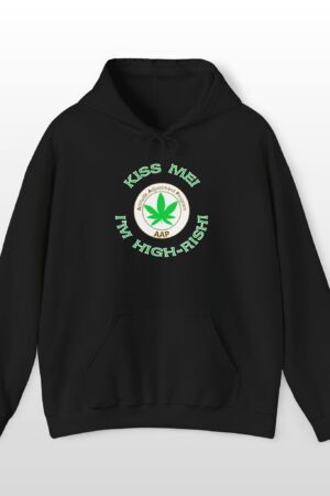 kiss me i'm highrish stoner hoodie
