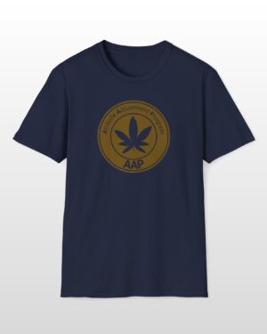 attitude adjustment program clear and gold badge 420 tee