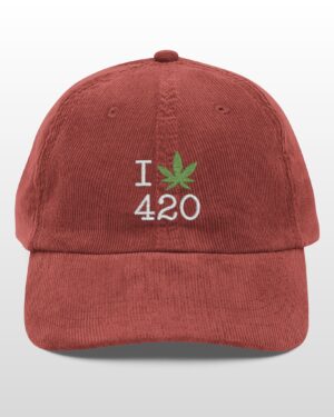 i love 420 vintage corduroy cap