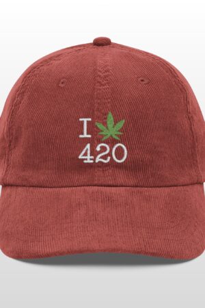 i love 420 vintage corduroy cap