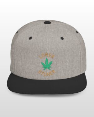 loner stoner flat bill snapback cap