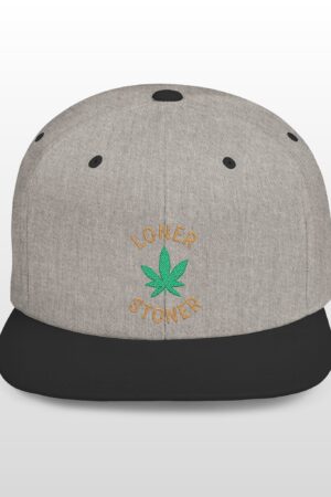loner stoner flat bill snapback cap