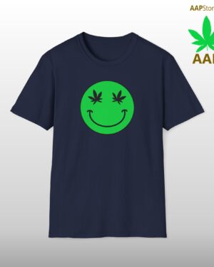 follow the program aap original green smiley face 420 tee