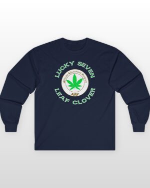 lucky seven leaf clover long sleeve tee
