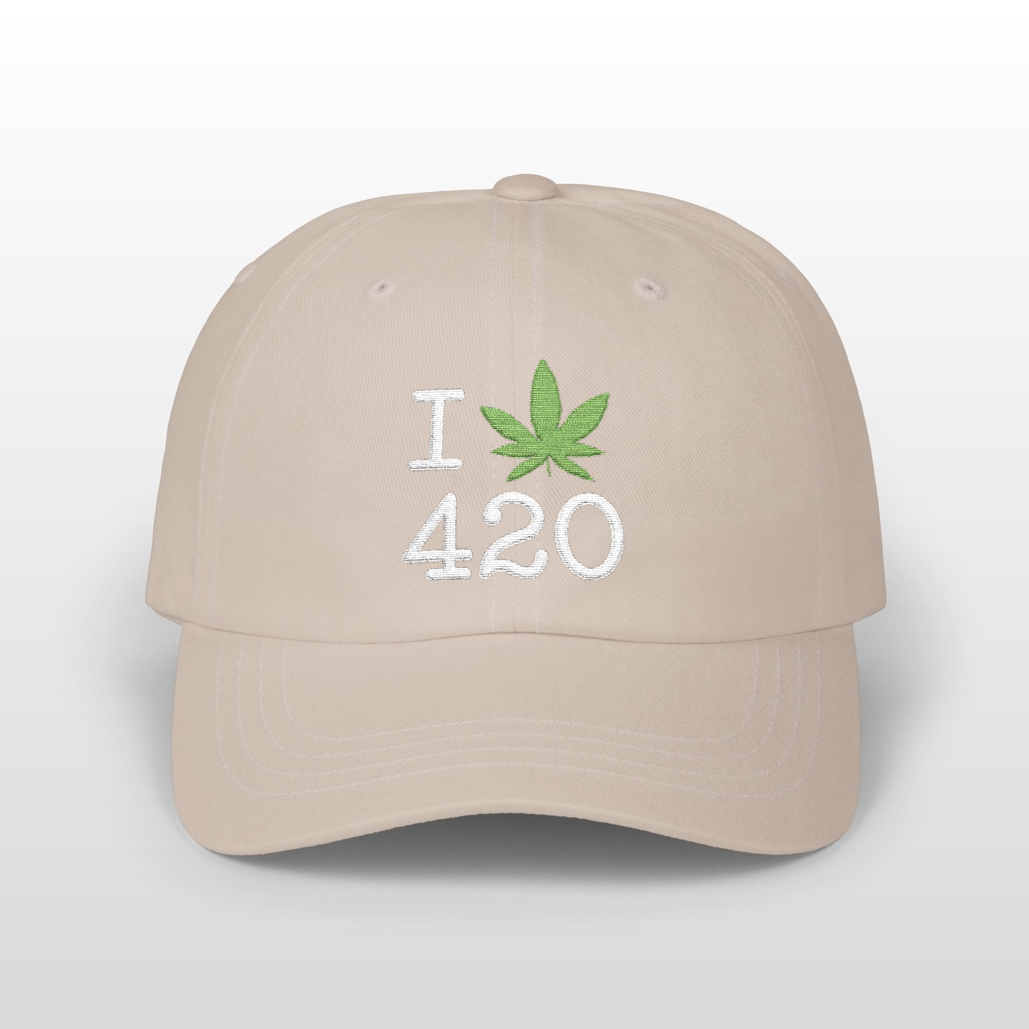 i love 420 embroidered dad hat