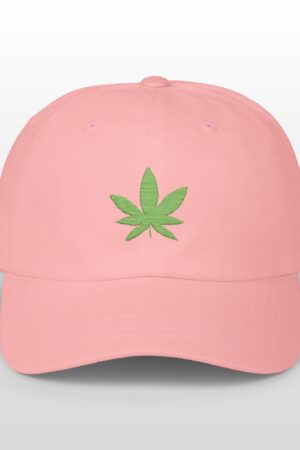grean leaf 420 embroidered dad hat
