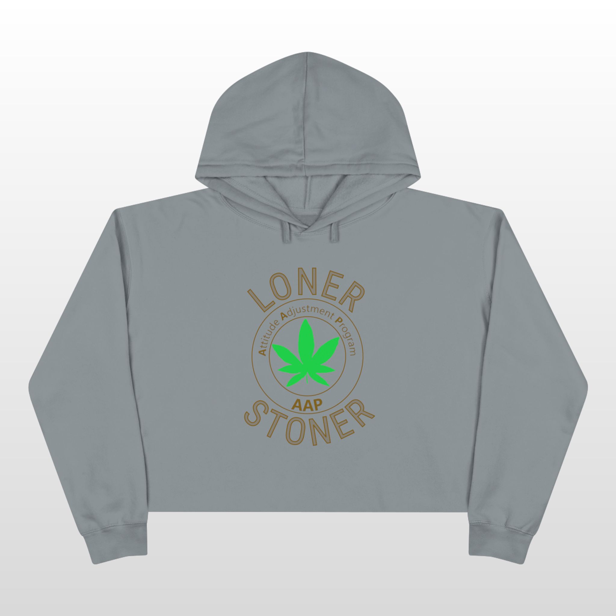 loner stoner crop hoodie