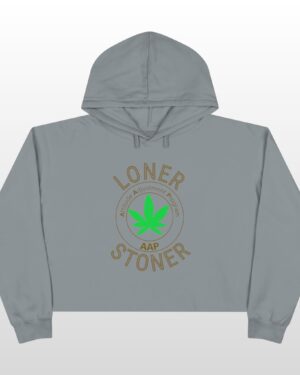 loner stoner crop hoodie