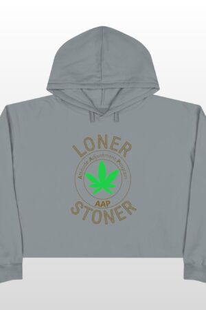 loner stoner crop hoodie