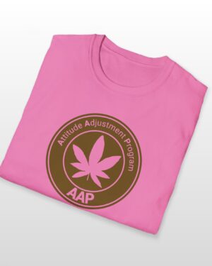 attitude adjustment program clear and gold badge 420 tee