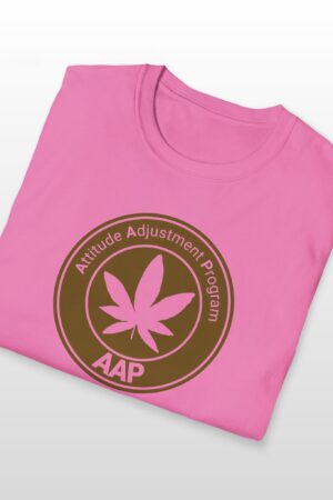 attitude adjustment program clear and gold badge 420 tee