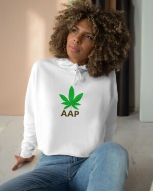 follow the program aap original logo crop hoodie