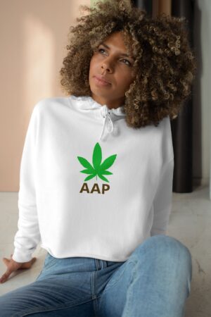 follow the program aap original logo crop hoodie