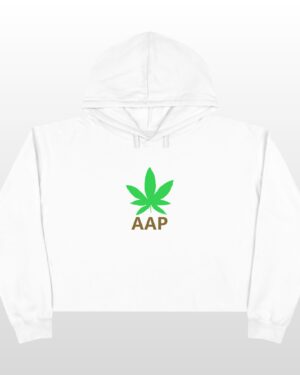 follow the program aap original logo crop hoodie