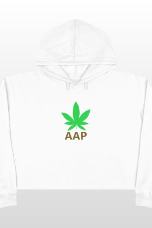 follow the program aap original logo crop hoodie