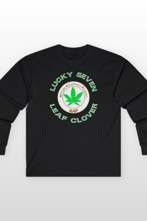lucky seven leaf clover long sleeve tee