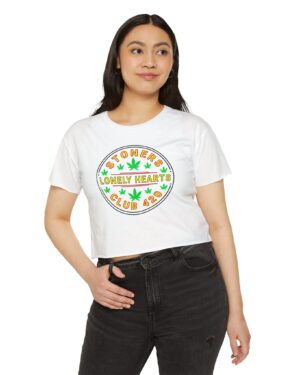 stoners lonely hearts club 420 festival crop top tee