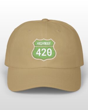 embroidered highway 420 dad hat
