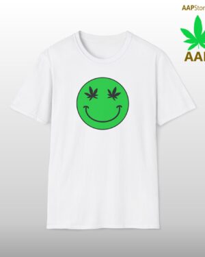 follow the program aap original green smiley face 420 tee
