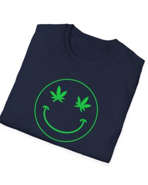 follow the program aap original smiley face green outline 420 tee