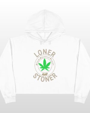 loner stoner crop hoodie