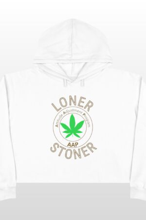 loner stoner crop hoodie