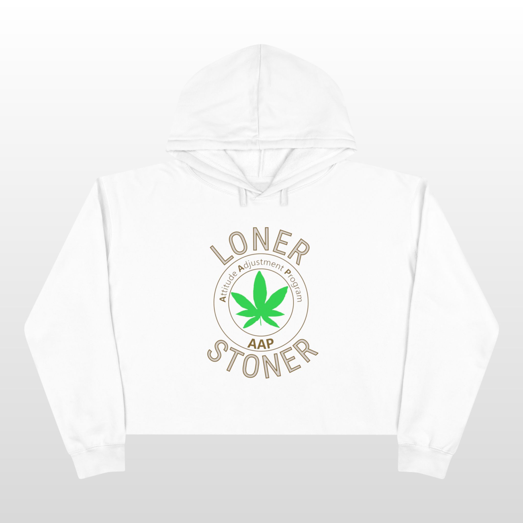 loner stoner crop hoodie
