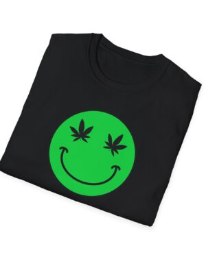 follow the program aap original green smiley face 420 tee