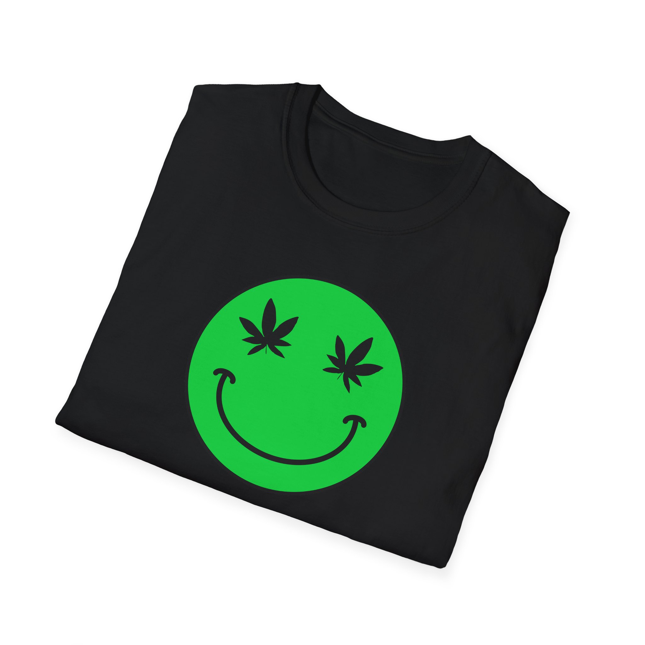 follow the program aap original green smiley face 420 tee