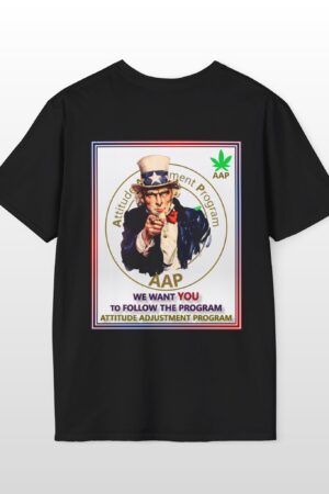 puff it up for freedom aap original we want you to follow the program 2 sided tee