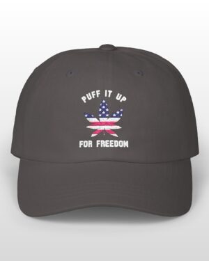 puff it up for freedom embroidered 420 dad hat