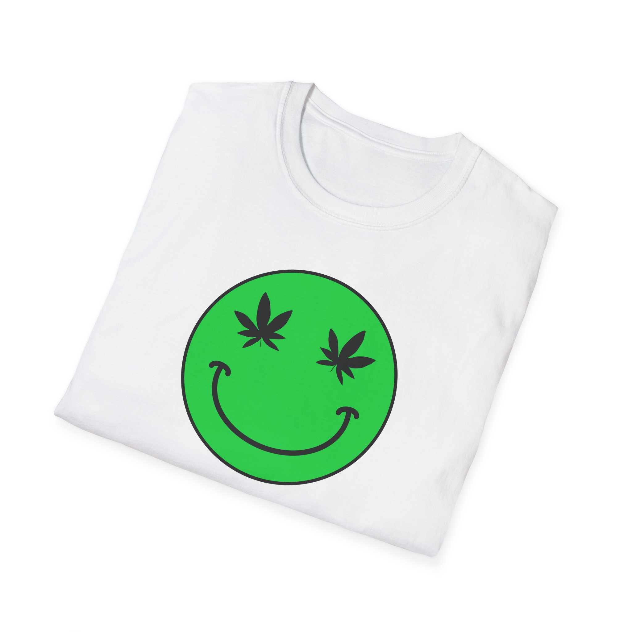 follow the program aap original green smiley face 420 tee