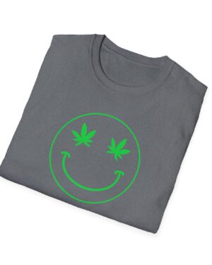 follow the program aap original smiley face green outline 420 tee