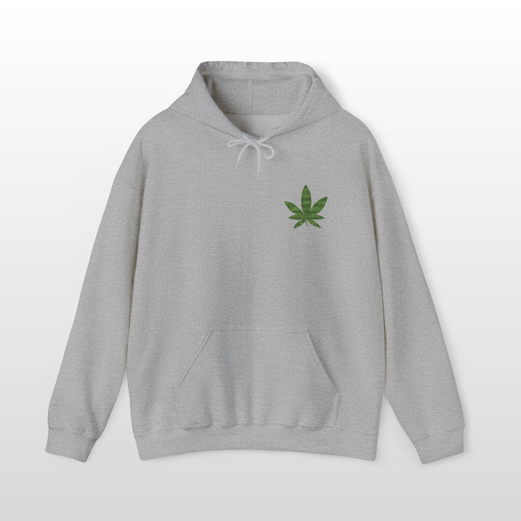 embroidered green leaf 420 stoner hoodie