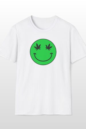 follow the program aap original green smiley face 420 tee
