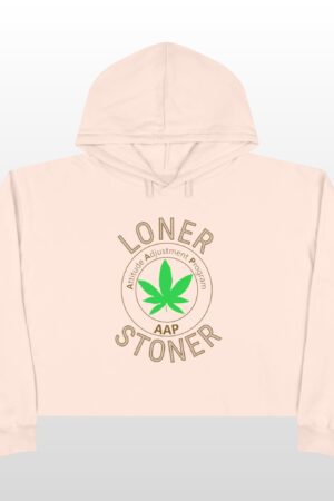 loner stoner crop hoodie