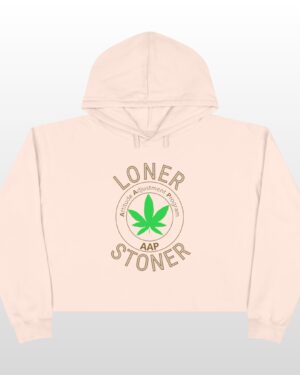 loner stoner crop hoodie