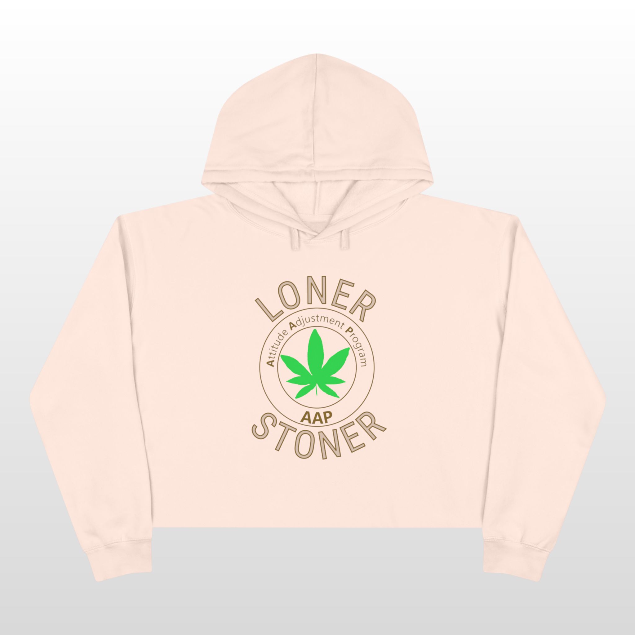 loner stoner crop hoodie