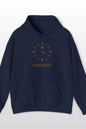 420 somewhere clock 420 stoner hoodie