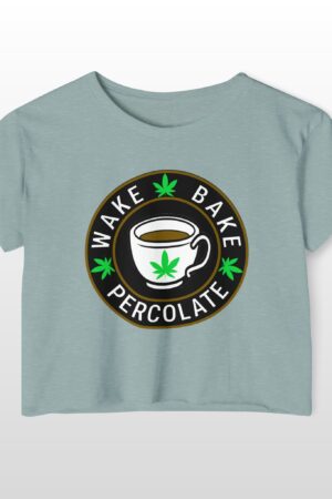 wake bake percolate crop top tee